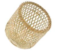HEANUJJ Bamboo Lamp Shade Light Cover Vintage Chic Khaki Pendant Lamp Cover Shade Not Easy to Break Keeps Light Clean and Bright for Room and Housewarming