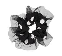 HEANUJJ Black Organza Hair Scrunchy for Retro Style Hair Rope without Pulling Or Damage Suitable for Putting on Makeup Or Doing Housework at Home