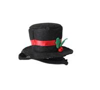 HEANUJJ Black Pet Hat for Dogs and Cats, Adjustable 26-30cm, Made of Durable Polyester, Stylish and Easy to Put, for Christmas Holiday and Formal Events