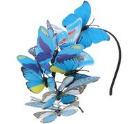 HEANUJJ Blue Butterfly Headband with Vivid Design and Comfortable Fit for Women Hair Accessory Handmade Plastic Wedding Guest Hair Accessories and Wedding Photography Prop