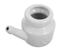 HEANUJJ Bottle Nasal Irrigation Tool Ceramic 350 Ml for Safe and Gentle Nasal Cleaning, Elegant White Ceramic Material Suitable for Seasonal Changes and Yoga