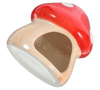 HEANUJJ Ceramic Summer Private Shaped Room Mushroom Hamster House Providing Space Enough Activities Comfortably and or Dwarf Bunnies and Ferrets to Play during Hot Sleep