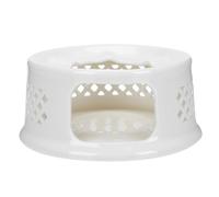HEANUJJ Ceramic Teapot Candle Stand with Hollow Structure for Heat Preservation White Teapot Warmer for Home Tea Brewing
