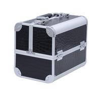 HEANUJJ Cosmetic Box Double Open Multi-Layer Design with Aluminum Alloy Large Capacity Spill-Proof Interiors Portable Makeup Organizer and for Dressing Tables and Table