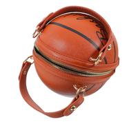 HEANUJJ Creative Basketball Shape Cross Body Bag in Brown PU for Women | Quirky Handbags, Lightweight Portable Design, Leisure Shopping Use, Reasonable Size with Excellent Capacity