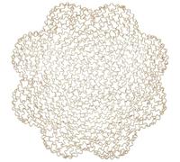 HEANUJJ Creative Fruit Storage Plate Decorative Fruits Tray 10.22x10.22x2.16inch Iron Stylish Irregular Network Pattern Break Resistance Storage for Home Kitchen Dining