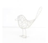 HEANUJJ Creative Iron Bird Ornament for Garden Decoration, White Wrought Iron Bird Shape Figurine with Simple Lines, for Garden Hanging Ornaments and Creative Photography Equipment