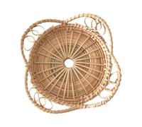 HEANUJJ Creative Khaki Petaloid Woven Cup Mat Placemat with Heat Isolation and Table Protection, Coaster for Ceramic Cups and Mugs, for Bedroom and Christmas Use