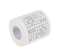 HEANUJJ Creative Sudoku Printed Toilet Paper Roll Made of Soft Wood Pulp, Comfortable to Use with Novelty Design, for Home and Cafe Bathroom Tissue Gift