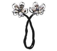 HEANUJJ Crystal Flower Hair Bun Maker Twist Tool Easy Updo Curler Accessory with Sparkling Rhinestones Stylish Hair Shaper for Women Elegant Buns and Messy Hairstyles