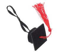 HEANUJJ Cute and Unique Hamster Graduation Hats Made of Black Canvas with Tassel Cap Easy to Wear and Clean Pet Graduation Caps for Guinea Pigs and Small Birds Photo Props
