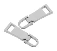 HEANUJJ Detachable Zipper Pull Replacement Tabs Solid Metal Construction 2pcs with Easy Replacement and Tool-free Installation for Size 8 Zippers Suitable for Backpacks and Travel Gear