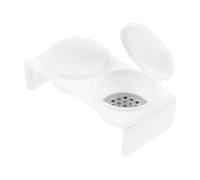 HEANUJJ Dual Cup Nail Dappen Dish Acrylic and Stainless Steel Nail Bowl with Lid Prevents Liquid Evaporation Mixing Liquid and Powder Sl legant Design for Salon