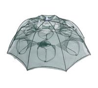 HEANUJJ Foldable Fishing Net with Umbrella-shaped Nylon Mesh and 16 Holes Style Convenient to Carry Easy Storage Decorative Fishing Net for Shrimp and Lobster Use in Pond Or Lake