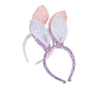 HEANUJJ Hair Accessories Lovely for Cloth Easter Party Comfortable 2pcs Sequin Bunny Ear Headbands Lightweight with Elegant Rabbit Ear Design and Bachelor Party