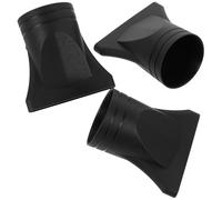 HEANUJJ Hair Dryer Concentrator Nozzle Replacement 3 Pcs Sturdy Nylon Diffuser for Frizz Control Universal Fit 4.6Cm Diameter Comfortable Handling for Pro Stylists Black
