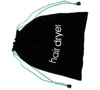 HEANUJJ Hair Dryer Storage Bag Drawstring Pouch 330x300mm Canvas Dustproof Organizer with Green Cord Black for Travel and Home Use