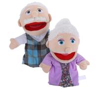 HEANUJJ Hand Puppet Made of Soft Pp Cotton 2pcs with Grandpa and Grandma Figures for Imagination Activities and Improving Communication Skills during Storytime