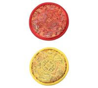HEANUJJ Handcrafted Yoga Bowl Mat 2pcs Tibetan Singing Bowl Pad with Fine Workmanship and Hand Stitched Cloth Material for Buddhism Meditation Sound Therapy Cushion