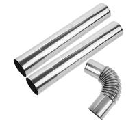 HEANUJJ Heating Stove Pipe Exhaust Pipe Stainless Steel Chimney Supply 1 Set Silver for Boiler Fireplace Wood Stove