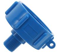 HEANUJJ IBC Tote Tank Adapter Valve Plastic 2-Inch Coarse Thread to 4-Point Fine Thread Converter Blue Water Tank Connector for Industrial Bulkhead Fittings