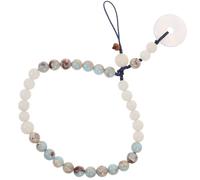 HEANUJJ Jade Stone Pendant Phone Anti-lost Strap with Shoushan Stone, Chinese Style Loop Rope, Detachable Design, Ideal for Music Players and Luggage Attachment