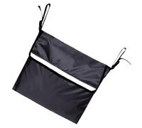 HEANUJJ Large Capacity Black Wheelchair Storage Bag with Quick Attachment and Multiple Internal Compartments, Stylish Polyester Side Pouch for Power Wheel Chairs and Walkers, Mobility