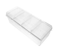 HEANUJJ Large Capacity Plastic Condiment Serving Platter with Lid and 4 Removable Dishes, Detachable Components for Easy Cleaning, for Storage and Taco Party Use