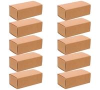 HEANUJJ Lipstick Packaging Boxes Space-saving Design with Smooth and Rounded Edges Brown Paperboard 10pcs for Home and Office Use, and Candy Gift Wrapping
