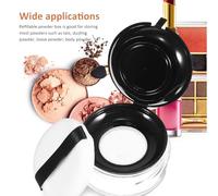 HEANUJJ Loose Powder Container 15g round Makeup Powder Case with Puff Compact for Skincare and Cosmetics