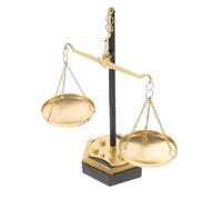 HEANUJJ Metal Balance Scale Desktop Ornament 9x20x23.5cm Small Libra Home Office Justice Scale Decoration for Lawyer Room