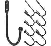 HEANUJJ Metal Coat Wall Hooks Rust Resistant Excellent Bearing Capacity 10 Pcs with Screws, Single Prong Design Wall Mounted Hooks for Home Use and Indoor Hanging