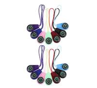 HEANUJJ Mini Compass Multifunctional Outdoor Navigation Tool 14pcs with Hanging Lanyard, Precise Plastic Tiny Compass Pendant for Travel and Climbing for Hiking and Camping