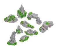HEANUJJ Mini Rockery Decoration for Bonsai and Plants with Elegant Design and Classical Charm 9pcs Resin Figurines Compact and Resist Fading for Home Decor and Terrarium Decor