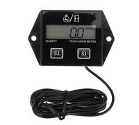 HEANUJJ Motorcycle Digital Hour Meter Tachometer with Abs Material Black Vibration Hour Meter for Motorcycle Engine and Protection