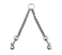 HEANUJJ Pet Pulling Rope Fashionable Silver Design Stainless Iron Chain Strap Double Head with Puppy and Pet Dog for Graduation Party or Back to School Party