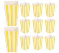 HEANUJJ Popcorn Storage Boxes 12pcs Paper Yellow for Snack Stores and Movie Night Candy Holders