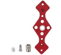 HEANUJJ Portable Drill Guide Dowel Locator for Woodworking Tools, Alloy Steel Construction with Easy to Install Feature, Red Colour, for Precise Drilling and Carpentry Projects