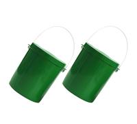 HEANUJJ Portable Fishing Bait Containers Resistant to Falling 2pcs with Breathable Vents, Green Pvc Bait Buckets for Fishing and Live Lures Storage