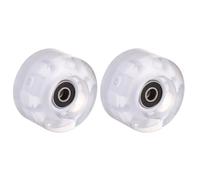 HEANUJJ Pu Skates Wheel Accessory 2pcs for Roller Skating Shoes White with Bearing and Peak Performance Extra Grip Rough Outdoor Surfaces like Sidewalks