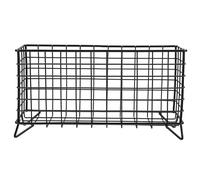 HEANUJJ Rabbit Hay Feeder Large Capacity Iron Frame Metal Rack Black with Smooth Edges for Small Pets Including Chinchilla Cage