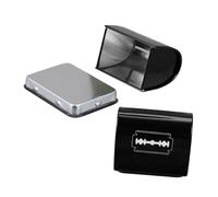 HEANUJJ Razor Blade Disposal Case for Double-edge and Barber-grade 2pcs Iron Box Wear Resistant Universal Design Suitable for Barber Shop Storage