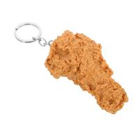 HEANUJJ Realistic Fried Chicken Leg Keychain, Artificial Food Handbag Charm with Key Ring, Funny Backpack Accessory for Students and Travel Use