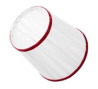 HEANUJJ Rustic Pleated Table Lampshade Made of Cloth and Iron with Soft Light Filtering and Red Colour, Suitable for Living Room Relaxing Atmosphere, Stylish Fabric Lampshade Replacement
