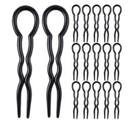 HEANUJJ Spiral Hair Braid U Shaped Clips 30pcs Plastic Hair Pins Comfortable Design for Women Casual and Daily Styling
