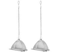 HEANUJJ Tea Infuser Easy to Carry Stainless Steel 2pcs Pyramid Shape Loose Leaf Tea Filter Small Size Practical for Restaurants and Offices