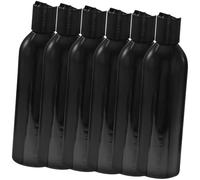 HEANUJJ Travel Cosmetic Dispenser Bottles Set 6Pcs 250Ml Black Leakproof Refillable Containers for Shower Gel and Lotion