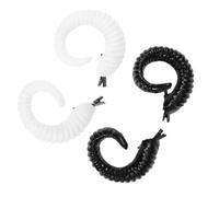 HEANUJJ Two Pairs of Lightweight Plastic Sheep Horns Hairpins for Adults, Unique Fancy Black Headbands Designed to Grab Attention, for Easter and Weddings