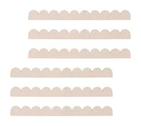 HEANUJJ Unfinished Installation Wooden Scalloped Decorative Decor 6pcs Wood Trim Strips, Easy Borders DIY Crafting Home Suitable for Cabinet and Door Frame