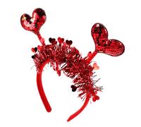 HEANUJJ Valentine Love Headband Heart Headband Sequin Heart Bopper Wedding Party Hair Accessory Cute Photo Atmosphere